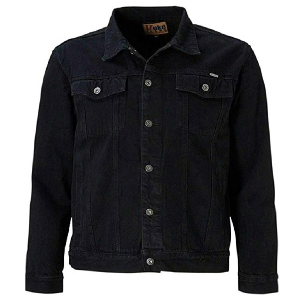 Duke Mens D555 London Trucker Denim Jacket - Black