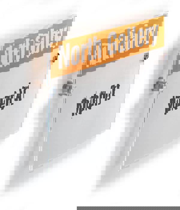 Durable CRYSTAL Frameless Acrylic Door Sign Holder Wall Mounted | A4 Clear