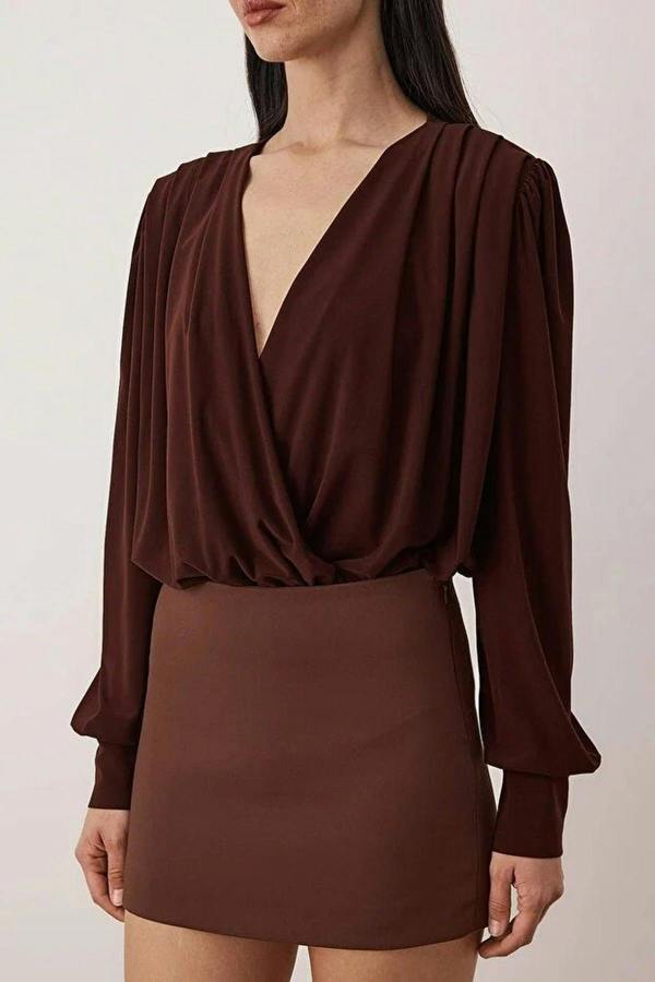 WOVCOR Wrapped Knit Bodysuit
