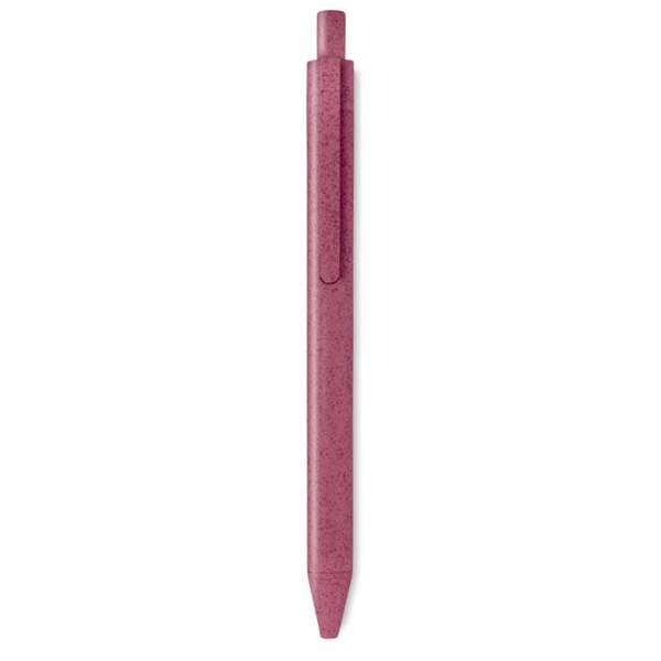 MidOcean Pecas Wheat Straw Ballpoint Pen - Red - 