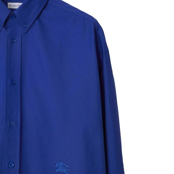 BURBERRY 8082884 Burberry Equestrian Knight cotton shirt KNIGHT (Blue) CASUAL SHIRT MALE M