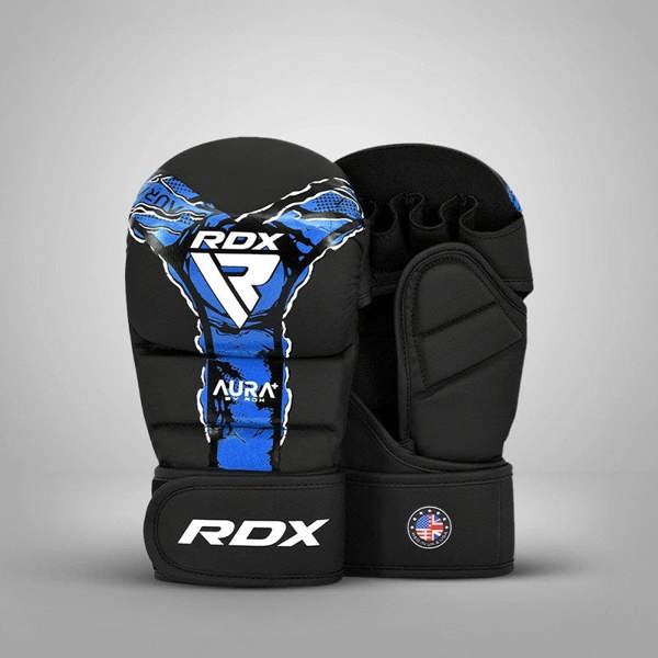 RDX Sports GRAPPLING GLOVES SHOOTER NEW AURA F17 BLACK BLUE