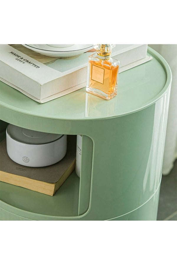 Living and Home Multi-Tiered Cylindrical Plastic Storage Drawer Unit