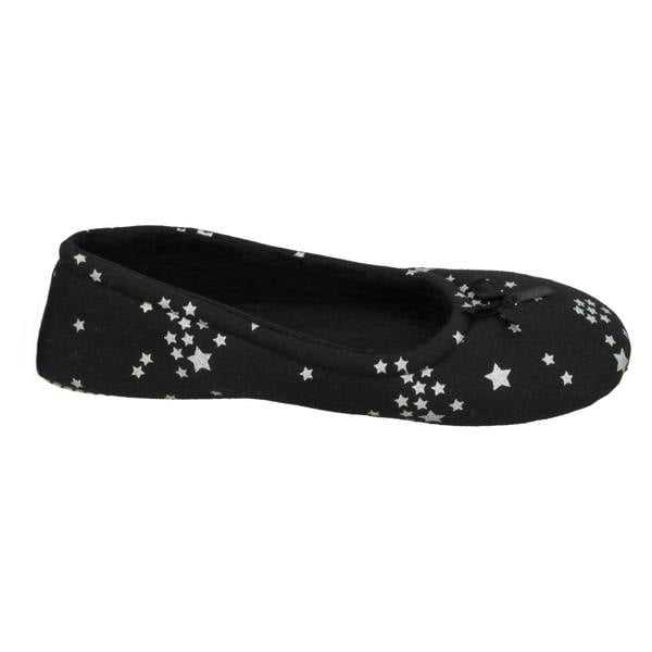 Spot On Ladies Spot On Star Print Slippers
