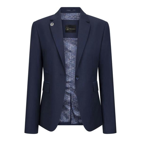 TruClothing Women's 3 Piece Tailored Fit Plain Navy Formal Office Suit