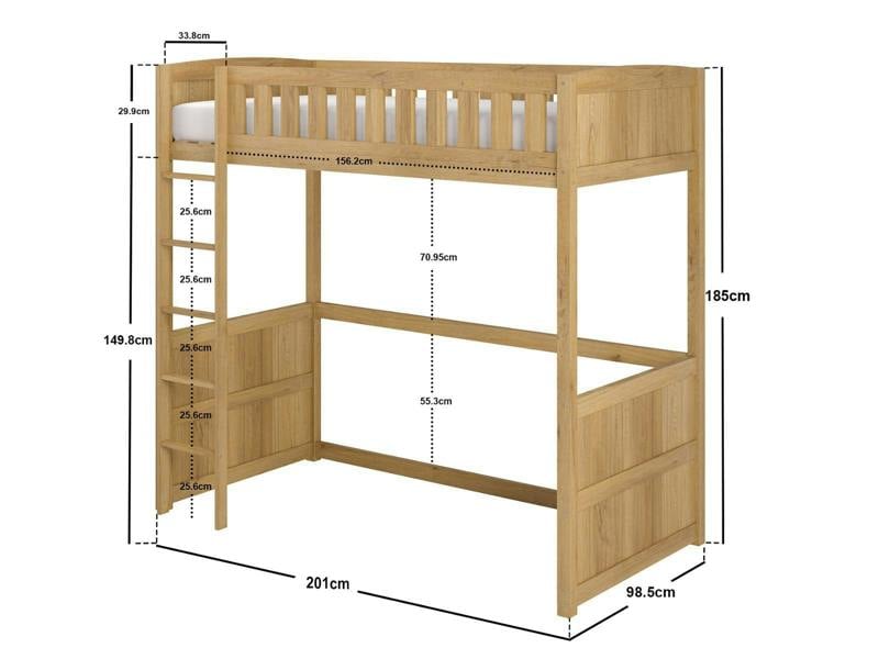 Flair Bea Wooden High Sleeper