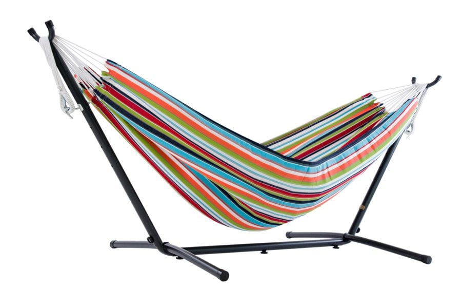 Vivere's Combo - Sunbrella Carousel Confetti Hammock with Stand (8ft)