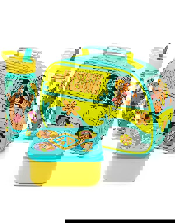 Scooby Doo Unisex Kids Blue Lunch Bag, Lunch Box and Bottle Set (One Size)