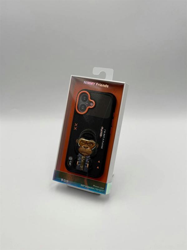Nimmy Friends Nimmy Cool & Cute 2.0 Gorilla Case with MagSafe for iPhone 17 6.3" Black Orange - N-KMLL-IP17-016
