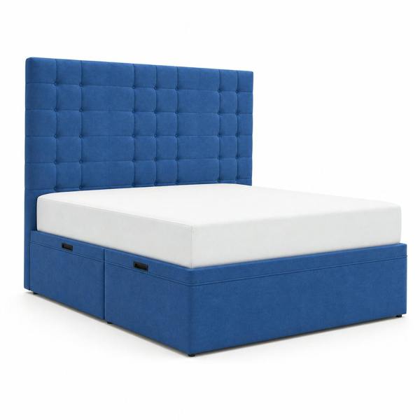Great British Beds Perth Divan Ottoman Bed - Blue Plush