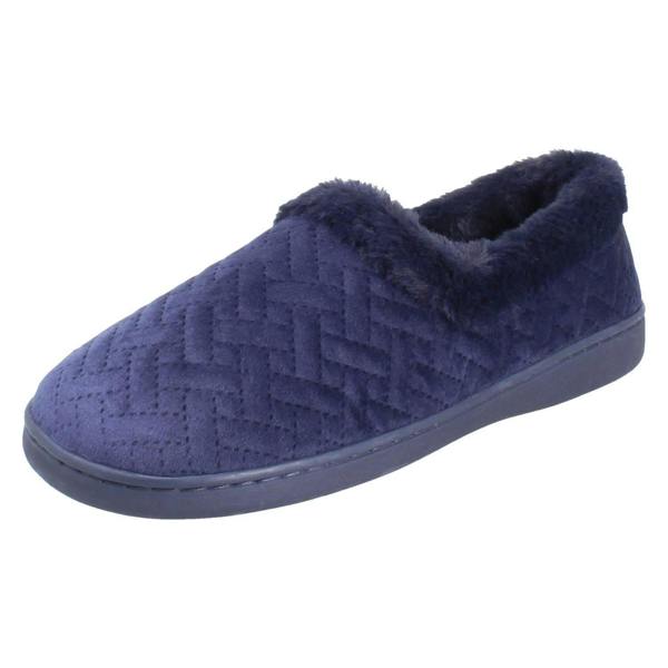 Clarks Ladies Clarks Wide Fitting Woven Quilted Slippers Twyla Star
