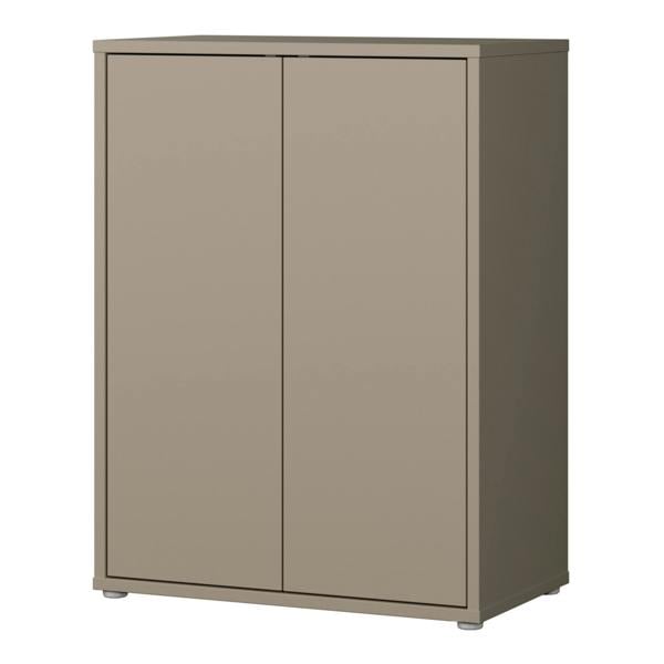 Furniture To Go Alice Springs Tall 2 Door Cupboard with Push-to-Open Doors in Taupe