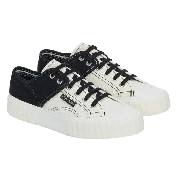 Superga Womens/Ladies Colour Block Trainers - Black/Blue/Orange