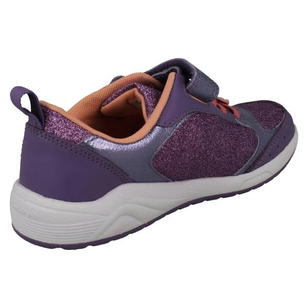 Clarks Girls Clarks Unicorn Detailed Hook and Loop Trainers Aquatic Brill K