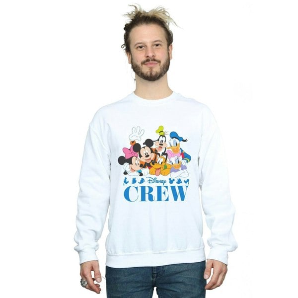 Disney Mens Mickey Mouse Disney Friends Sweatshirt - White