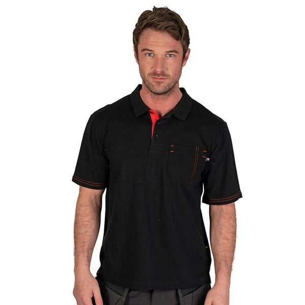 Lee Cooper Mens Pique Polo Shirt - Black - 