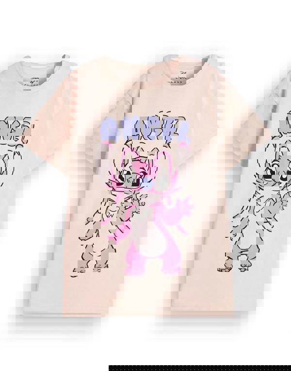 Disney Girls Multicoloured Stitch & Angel 2 Pack Multi-Pack of 2 Short-Sleeved T-Shirts