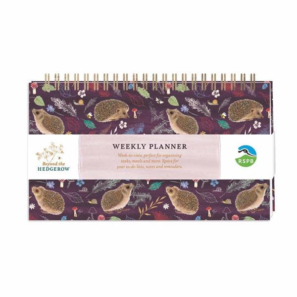 RSPB, Beyond The Hedgerow Weekly Planner, Perpetual Calendars and Diaries, Week To View, Animals, Gift