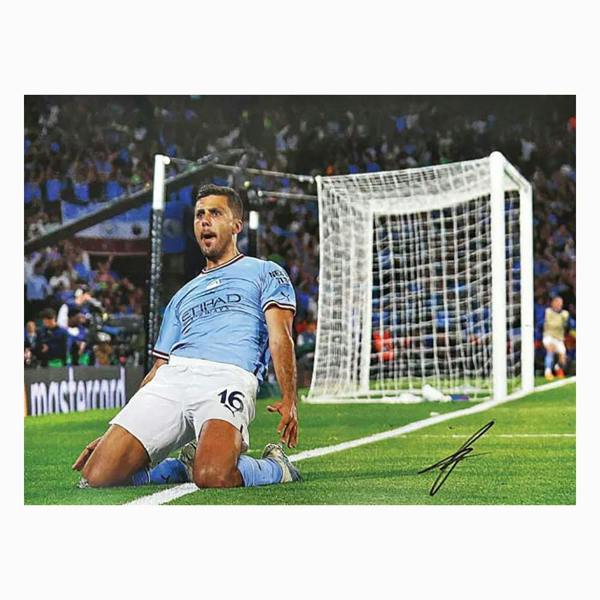 Rodri signed 2023 Champions League Final photo — Unframed