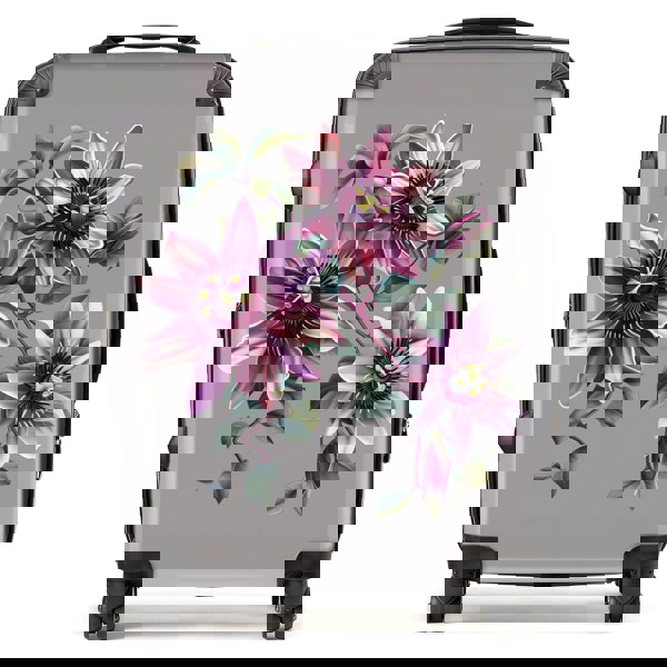 Warren Reed Purple Passion Flowers Suitcase