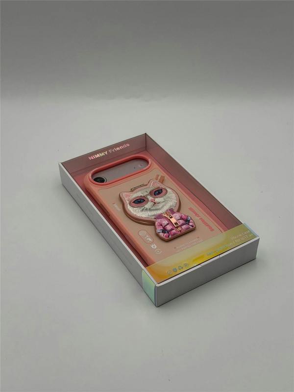 Nimmy Friends Nimmy Cool & Cute 2.0 White Rich & Beauty Cat Case with MagSafe Stand for iPhone 17 Air 6.5" Pink - N-YJKM-CXZJZH-IP17-AIR-04