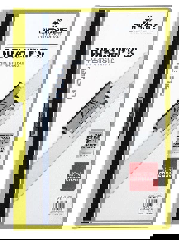 Durable DURACLIP 30 Sheet Document Metal Clip File Folder | 25 Pack | A4 Green