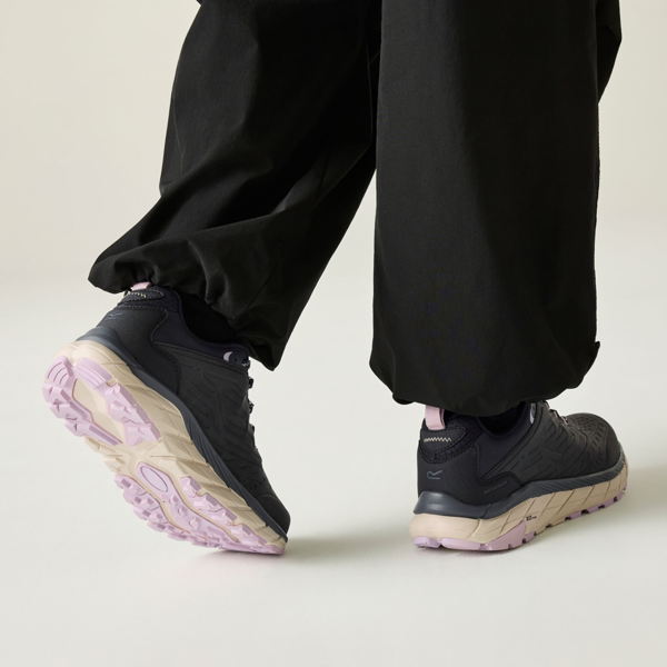 Regatta Womens Derino Low Walking Shoes - Ash/Powder Lilac