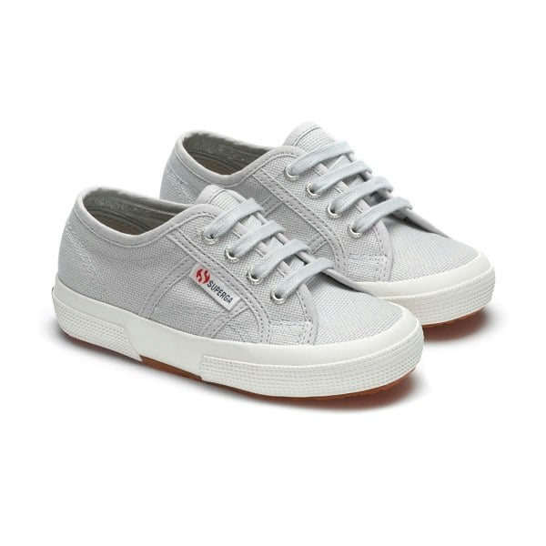 Superga Childrens/Kids 2750 Jcot Leather Trainers - Grey Lilla/Avorio