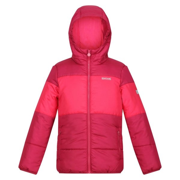 Regatta Girls Lofthouse VII Terrain Print Padded Jacket - Berry Pink/Pink Potion