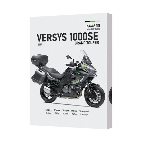 Benjamin Tate Design Kawasaki Versys 1000SE Grand Tourer Canvas Wall Art Handmade In UK