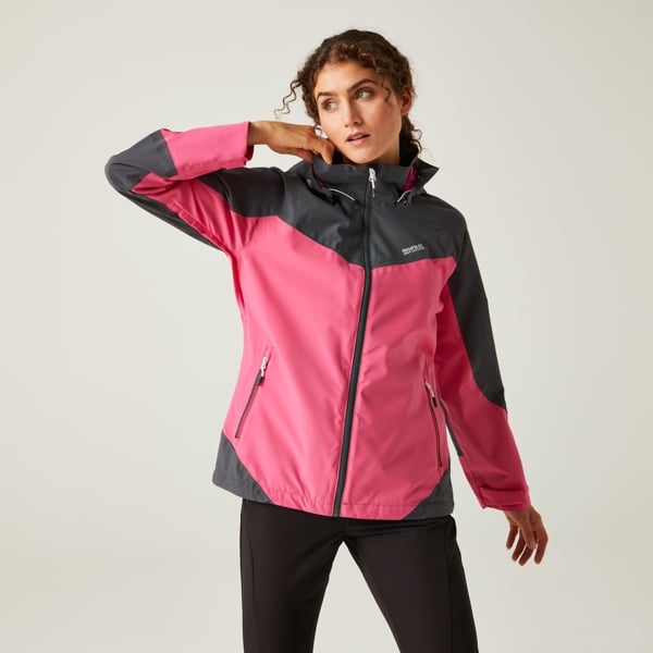 Regatta Women's Bosfield II Waterproof Jacket - Flamingo Pink / Seal Grey