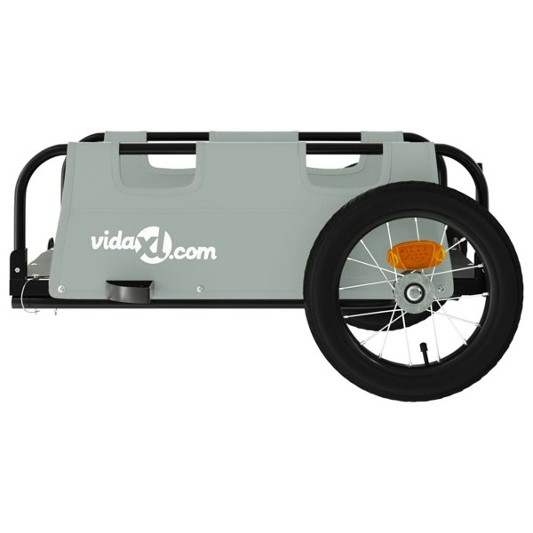 Berkfield Cargo Bike Trailer Grey Oxford Fabric and Iron