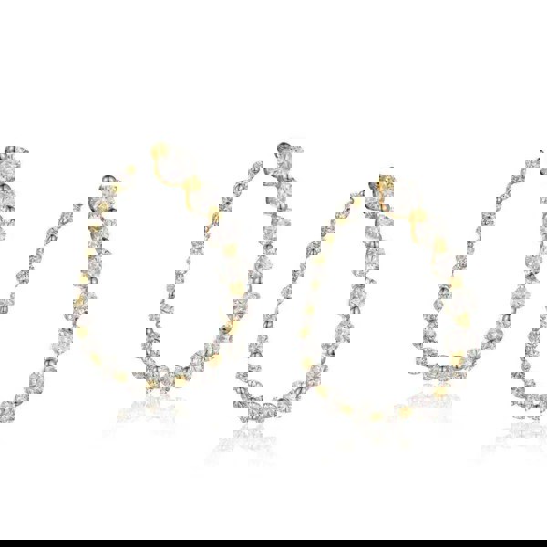 Lioness by TF Luma Hoops Earrings - 14K Gold Vermeil, Moissanite