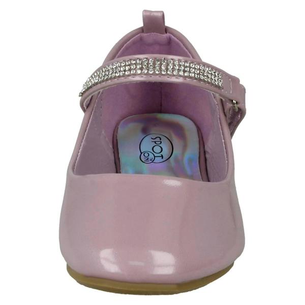 Spot On Girls Spot On Diamante Bar Strap Ballerinas H2485