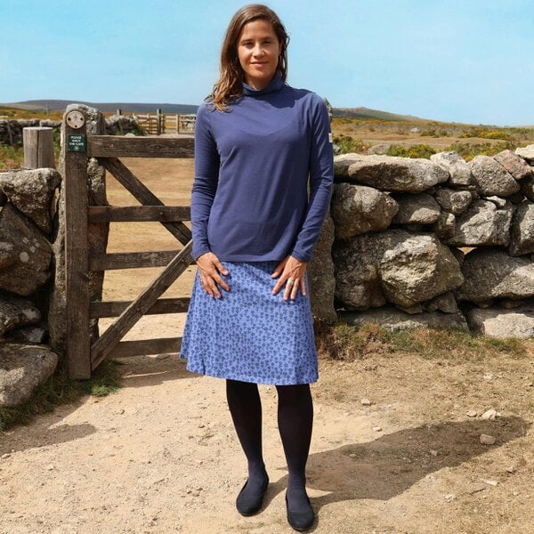 Lazy Jacks LJ320 - Lightweight Roll Neck Top - Twilight