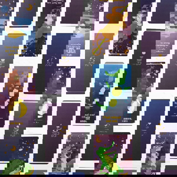 Myga Night Time Affirmation Cards - 50 Beautifully Illustrated Cards