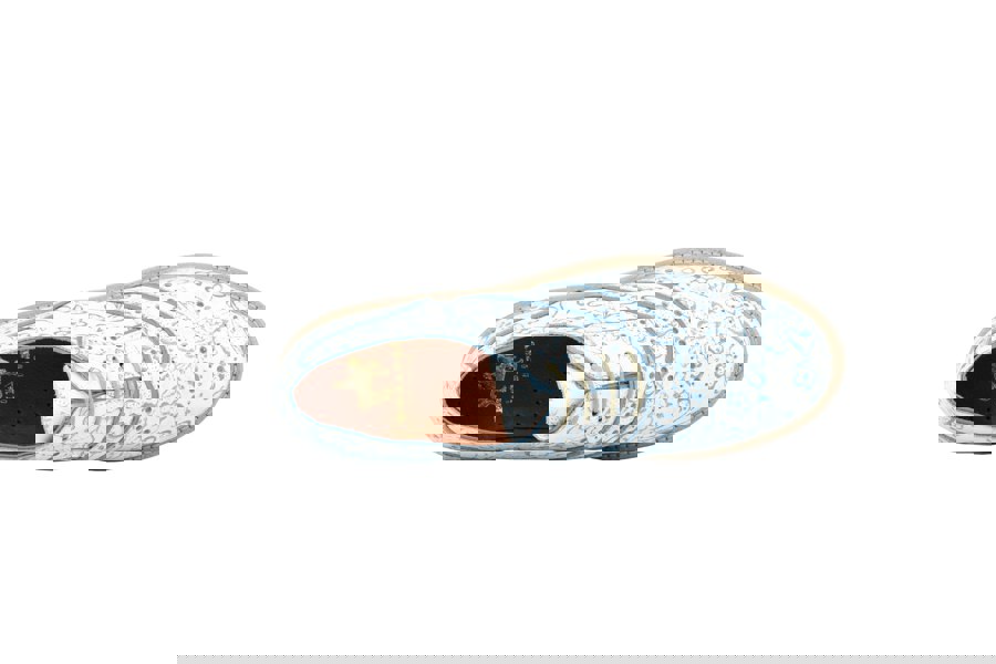 Embassy London Brick Lane - White Flowers - Women's contrast leather lace-up brogue