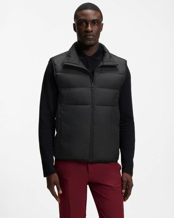 BOSS Green OW Urbanex Mens Puffer Gilet - Black 001 | CHO | Designer Mens,Gilets,Padded Gilets