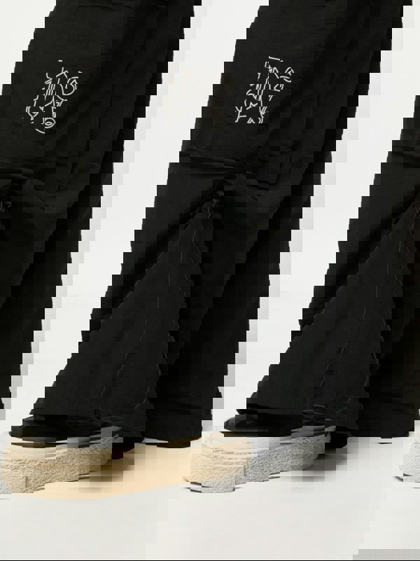 Palm Angels Monogram Parachute Pants Black - Supplied FashionPalm Angels