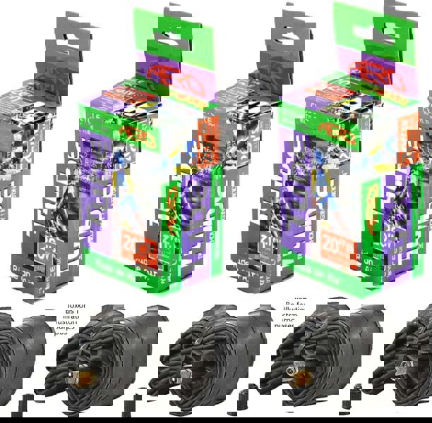 Aero Sport 2 x Butyl Rubber 20" x 1.75-2.125 Inner Tube 500%* Extra Ride Time Schrader Valve