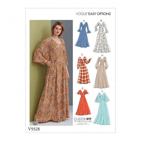 Vogue Sewing Pattern 9328, Dresses for Women, A5 (6-8-10-12-14) - Easy