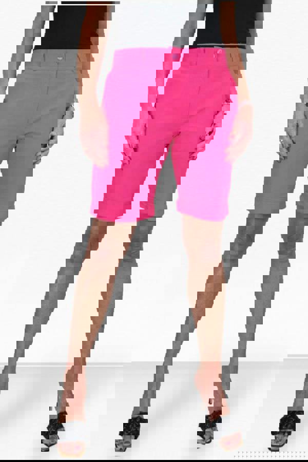 Paulo Due Women's Stretch Cuffed Bermuda Shorts