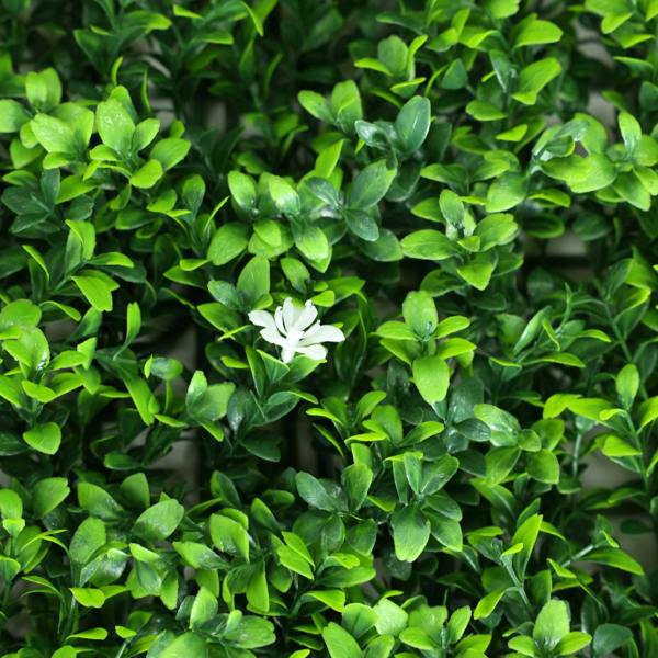 Premium Artificial Green Wall Panel 50 x 50cm - White Flower - Evergreenery