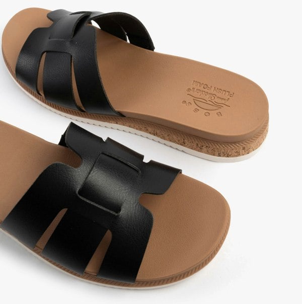 Skechers BOBS DESERT KISS LOW - PEAK LOOK Womens Sandals Black