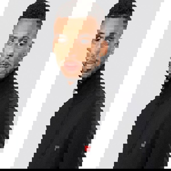 HUGO San Quintus-C Mens 1/4 Zip Pullover - Black 001