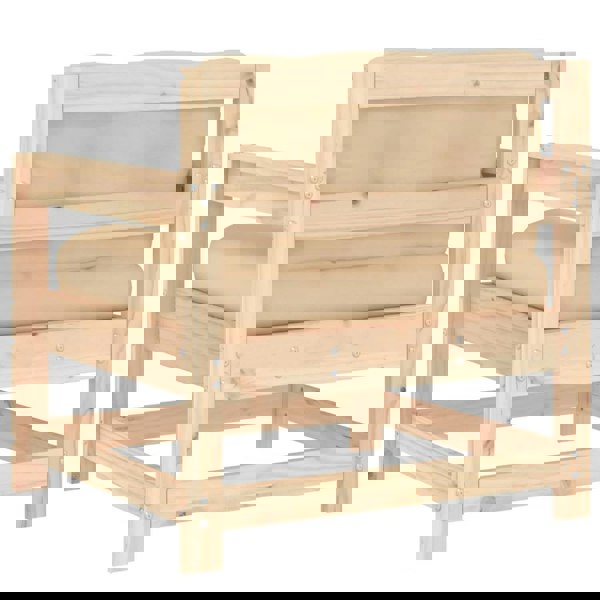 Berkfield Garden Chairs with Cushions 2 pcs Solid Wood Pine