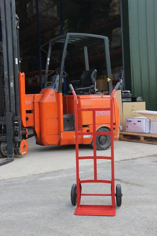 Bristol Tool Company 1894 Solid Wheel Sack Truck, Tubular Red Steel, 2 Heavy Duty Solid Wheels, Fixed Toe Plate, Rubber Gripped Handles-150kg Capacity