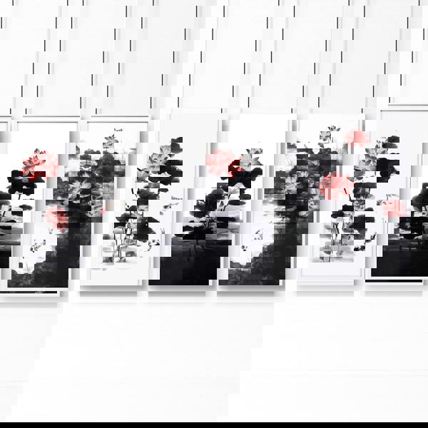 Living Room Canvas | Set of 3 Asian Inspired Wall art Prints