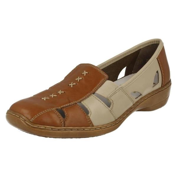 Rieker Ladies Rieker Cut Out Design Slip On Shoes 41385