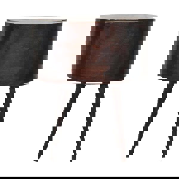 Artisan Furniture Light Walnut Rounded Bedside Table